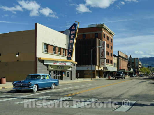 Photo - This looks like 1950s downtown Casper, Wyoming. But the vintage automobile appeared by happenstance, more than 60 years later- Fine Art Photo Reporduction