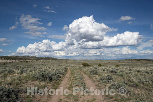 Photo - Dirt Road to Nowhere in Rural Moffat County, Colorado; Well, Wyoming- Fine Art Photo Reporduction