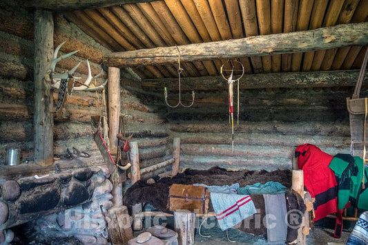 Photo- Cabin Interior at Fort Bridger, a Wyoming State Historical site in The Tiny Uinta County Town of The Same Name in The Southwestern Corner of That State 4 Fine Art Photo