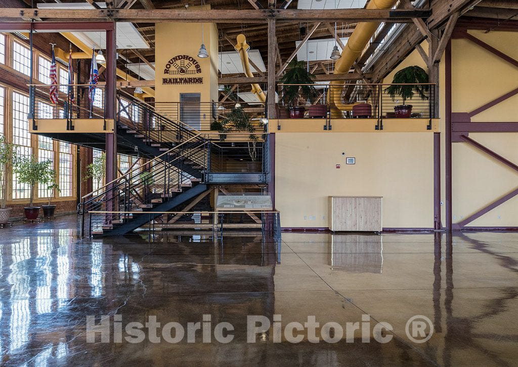 Photo- The redesigned and repurposed Union Pacific Railroad Roundhouse and Machine Shop in Evanston, Wyoming 2 Fine Art Photo Reproduction