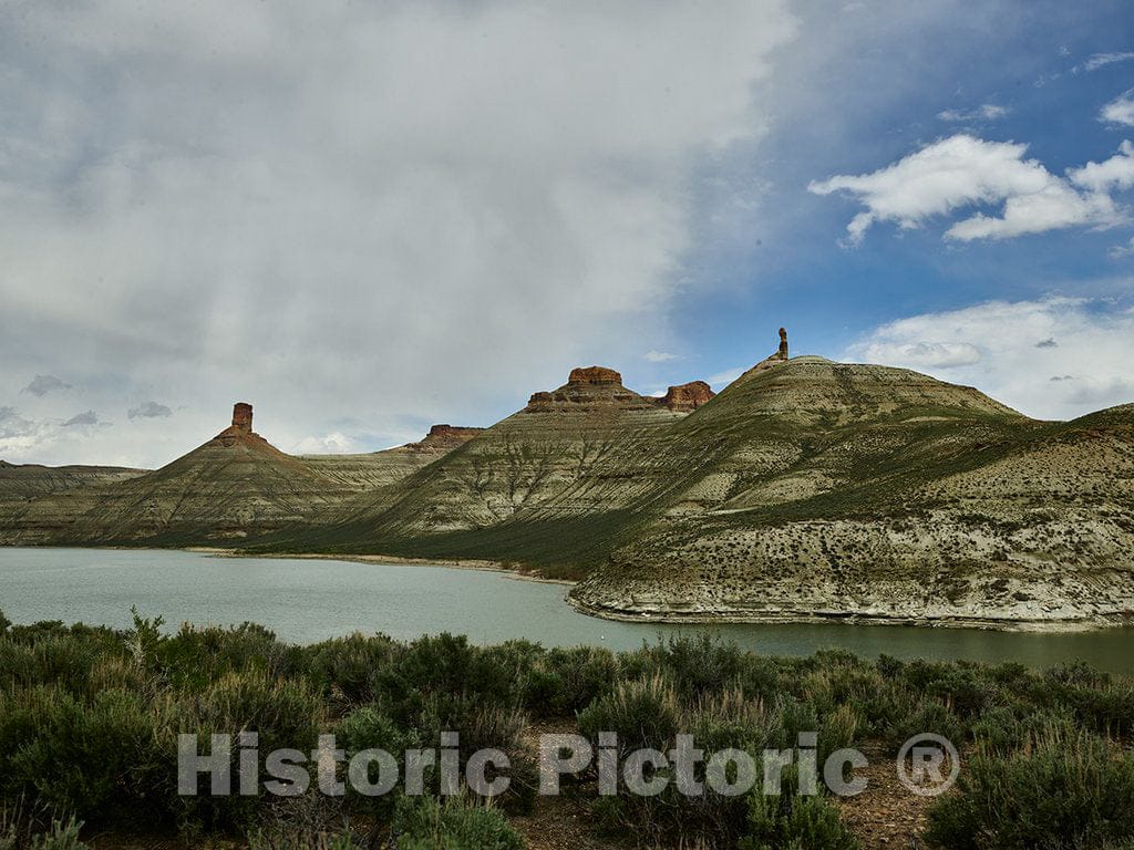 Photo- Scene from The Sweetwater County, Wyoming, Portion of The Flaming Gorge National Recreation Area 1 Fine Art Photo Reproduction