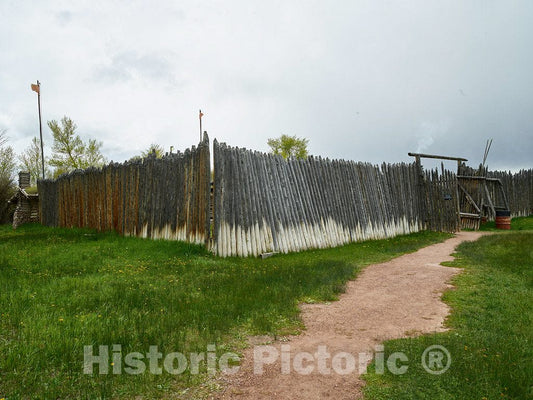 Photo - Recreation of"mountain man" Jim Bridger's stockade and trading post at Fort Bridger- Fine Art Photo Reporduction