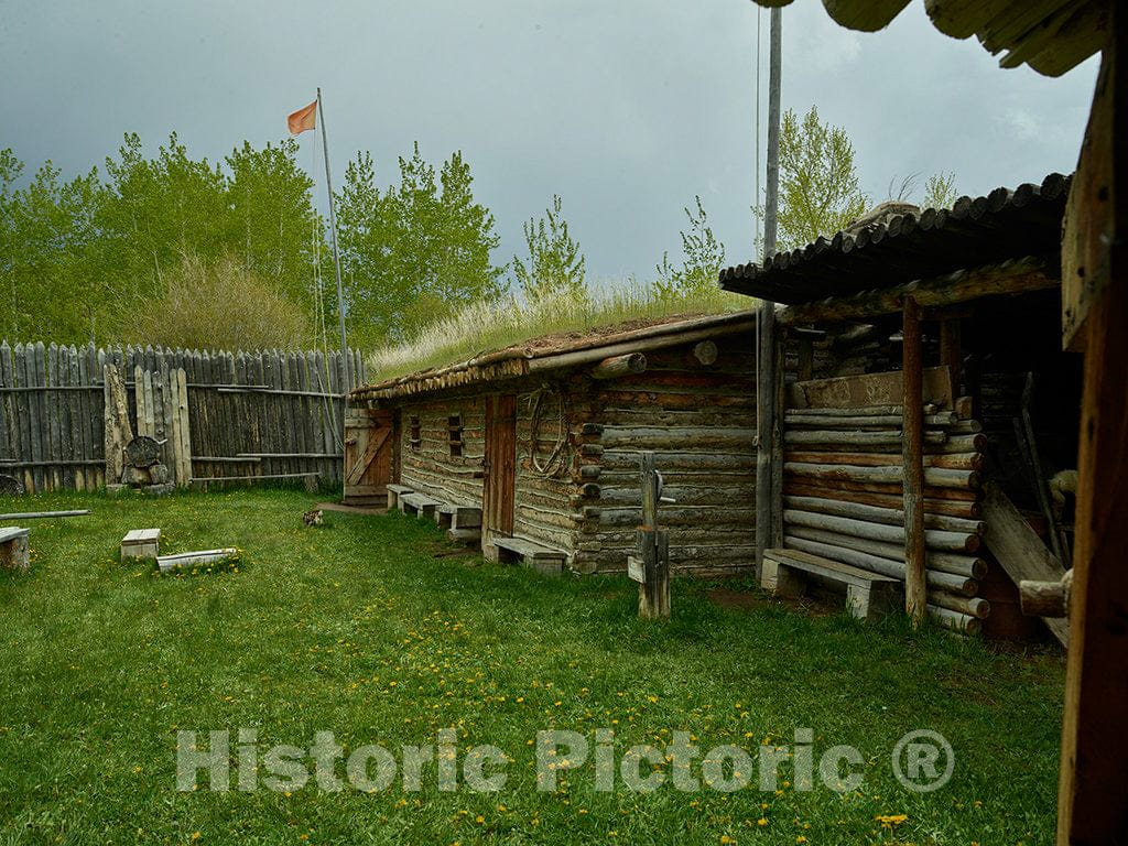 Photo-Mountain Man Jim Bridger's Trading Post and stockade, recreated at Fort Bridger 2 Fine Art Photo Reproduction