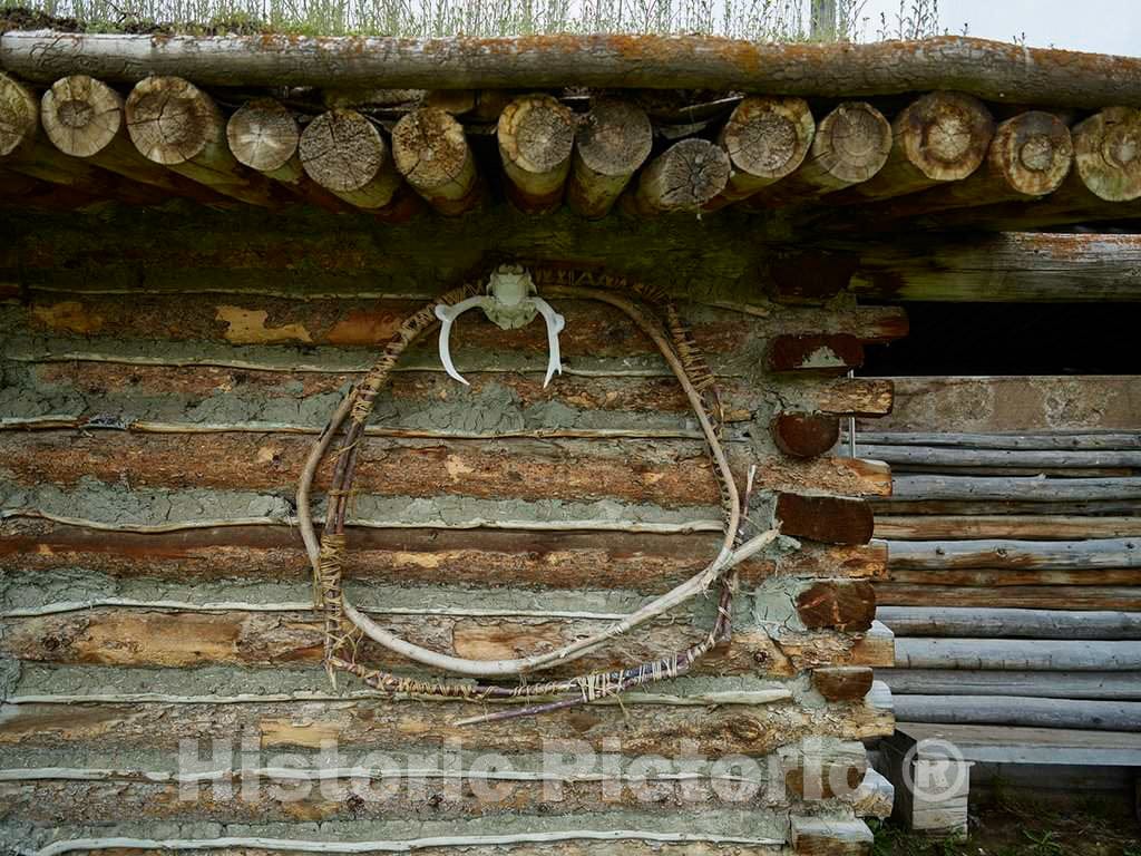 Photo- A Portion of Mountain Man Jim Bridger's Trading Post and stockade, recreated at Fort Bridger 2 Fine Art Photo Reproduction