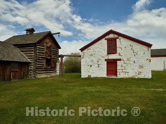 Photo- A Portion of Mountain Man Jim Bridger's Trading Post and stockade, recreated at Fort Bridger 3 Fine Art Photo Reproduction