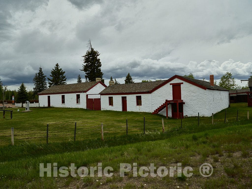 Photo- A portion of Fort Bridger, a Wyoming state historical site in the tiny Uinta County town of the same name in the southwestern corner of that state 3 Fine Art Photo