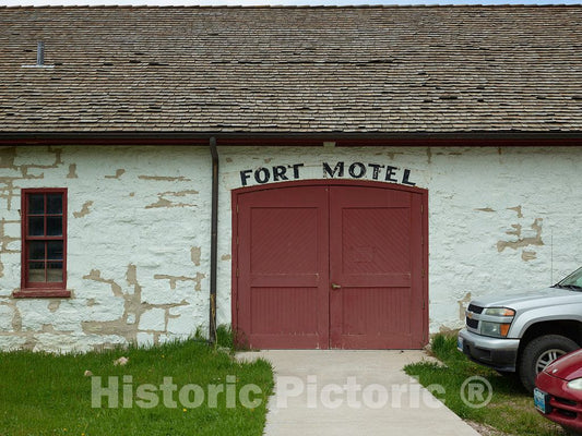 Photo - A Piece of The Old Fort Motel, Across The Street from The Fort Bridger Historical site in The Town of The Same Name- Fine Art Photo Reporduction
