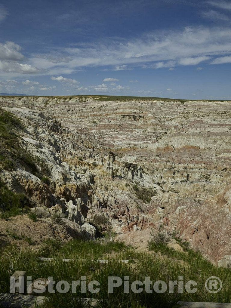 Photo- Hell's Half Acre (Expectedly 320 Acres), is a deep and Rugged Canyon Filled with Sharp Pinnacles and Other Rock Formations 2 Fine Art Photo Reproduction