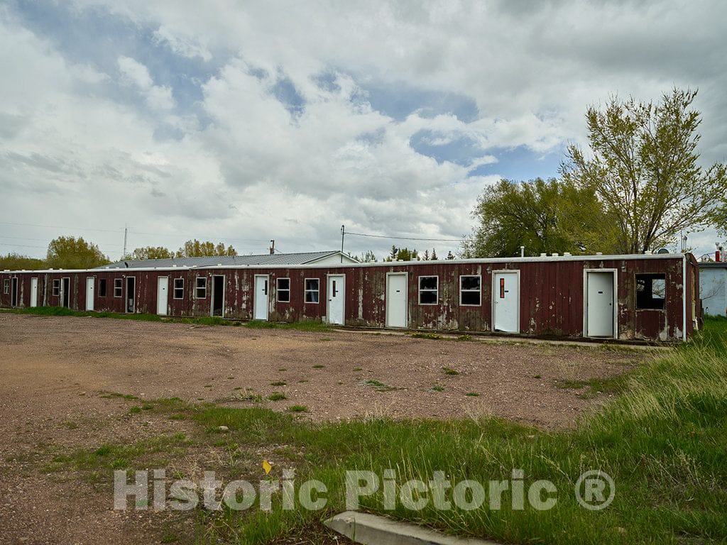 Photo- Long-Abandoned Motel in The Town of Fort Bridger, Wyoming, Near The Historical Attraction of The Same Name 1 Fine Art Photo Reproduction