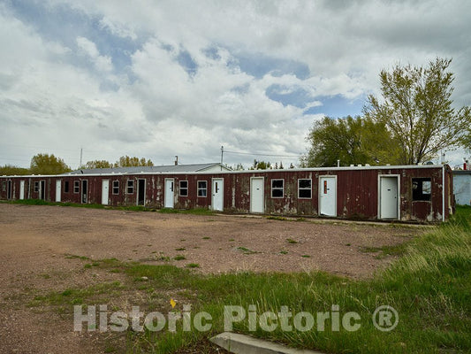 Photo- Long-Abandoned Motel in The Town of Fort Bridger, Wyoming, Near The Historical Attraction of The Same Name 1 Fine Art Photo Reproduction