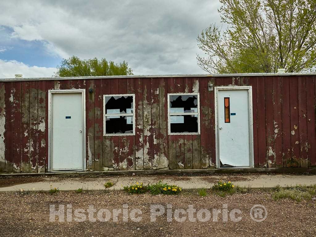 Photo- Long-Abandoned Motel in The Town of Fort Bridger, Wyoming, Near The Historical Attraction of The Same Name 2 Fine Art Photo Reproduction