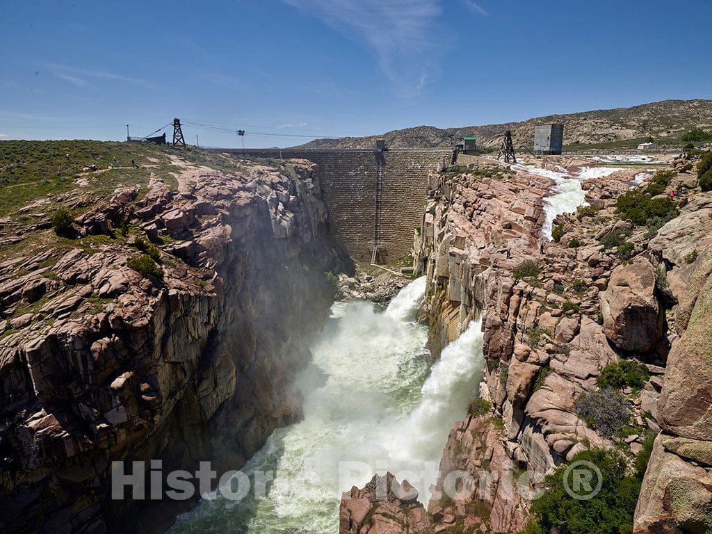 Photo- Pathfinder Dam, a Masonry Dam on The North Platte River, Southwest of Casper in Natrona County, Wyoming 3 Fine Art Photo Reproduction