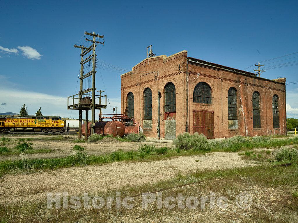 Photo- Abandoned Railroad Building at The Former Union Pacific Maintenance and Roundhouse Facility in Evanston, Wyoming 1 Fine Art Photo Reproduction