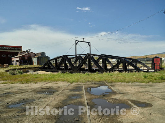 Photo - Railroad Turntable Outside The Old Roundhouse at The Former Union Pacific Maintenance Facility in Evanston- Fine Art Photo Reporduction