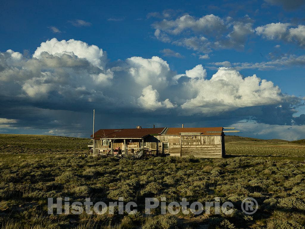 Photo- Cabin in South Pass City, a mining boomtown of 2,000 people in the 1860s in what is now Fremont County, Wyoming, that by 1949 was a ghost town 1 Fine Art Photo Reproduction