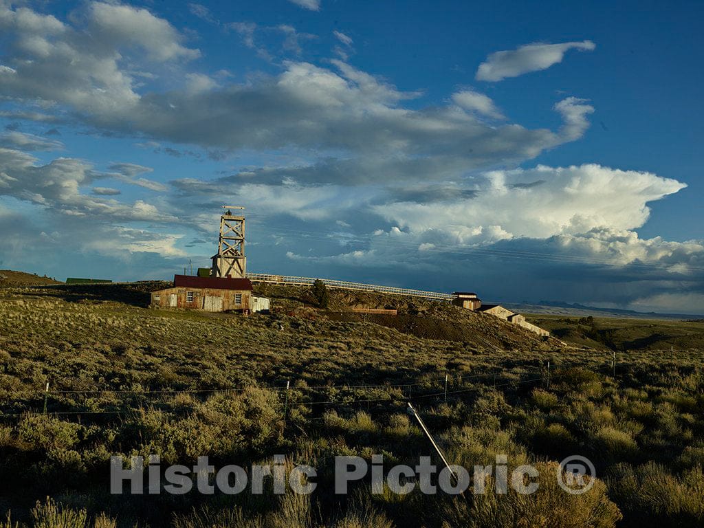 Photograph - Remains of the old Carissa Gold Mine in South Pass City, a mining boomtown of 2,000 people in the 1860s in what is now Fremont County, Wyoming, that by 1949 was a ghost town 3