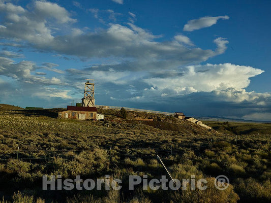 Photograph - Remains of the old Carissa Gold Mine in South Pass City, a mining boomtown of 2,000 people in the 1860s in what is now Fremont County, Wyoming, that by 1949 was a ghost town 3