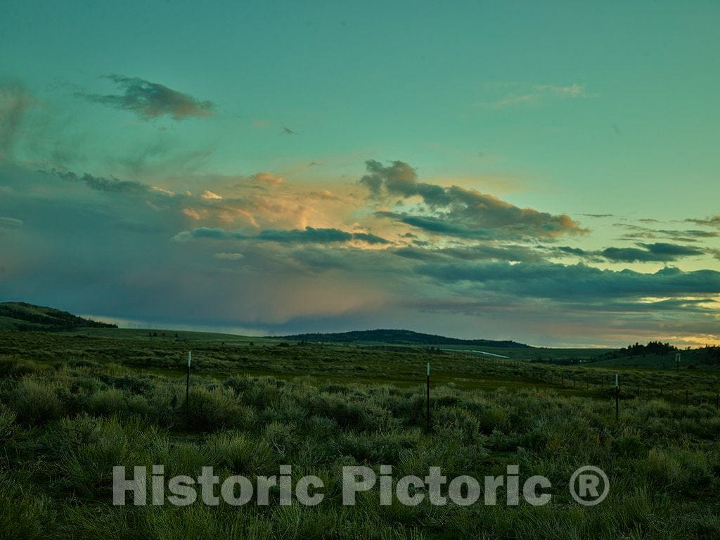 Photo- Sunset in South Pass, The Most-Traveled and Most-Trusted Low Valley; Two Nearby Valleys 4 Fine Art Photo Reproduction