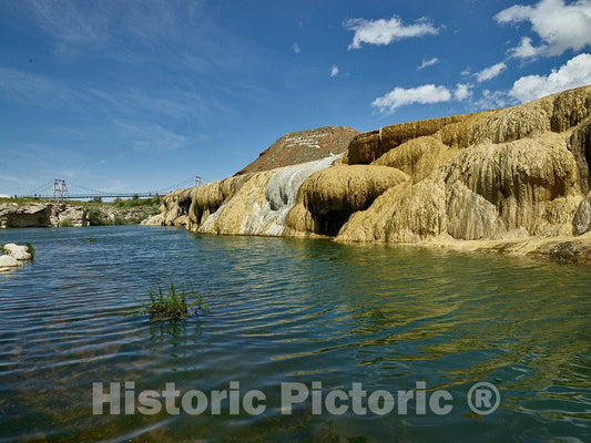 Photo- Scene from Hot Springs State Park, a State-Owned, Public-Recreation Area in Thermopolis, Wyoming, Known for its hot Springs 1 Fine Art Photo Reproduction