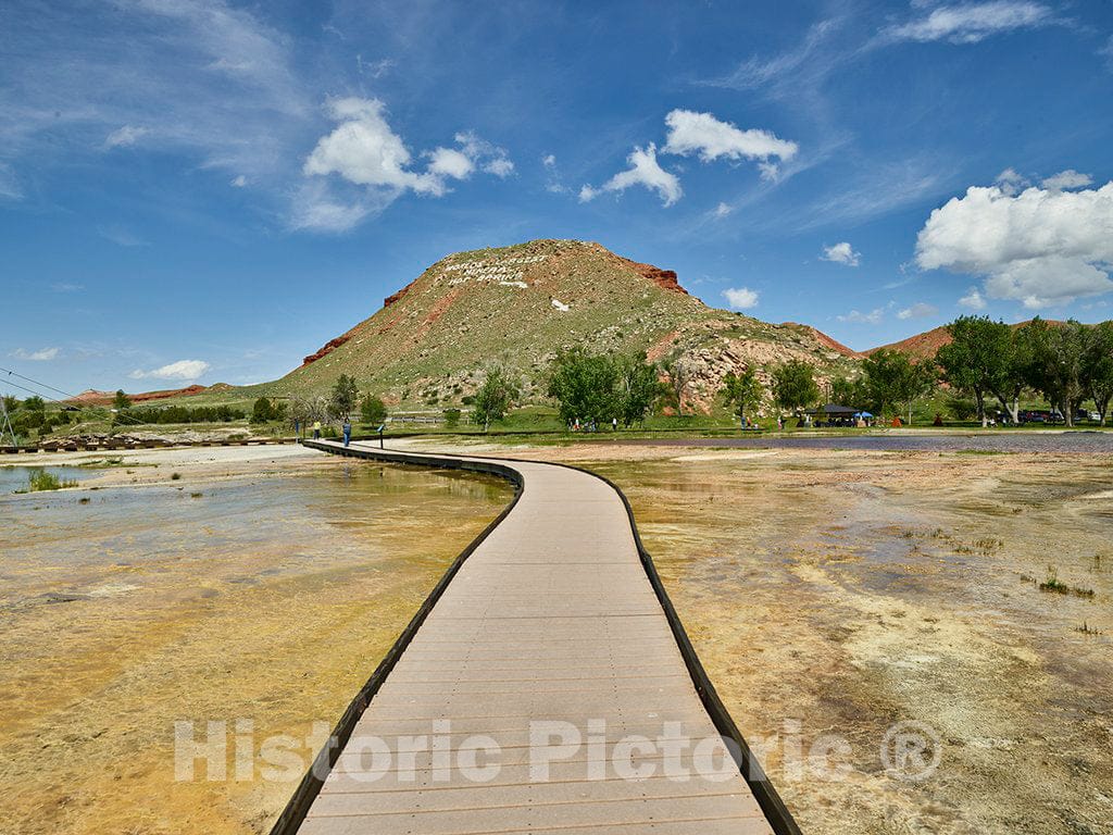 Thermal Springs at Hot Springs State Park, a State-Owned, Public-Recreation Area in Thermopolis, Wyoming, 1