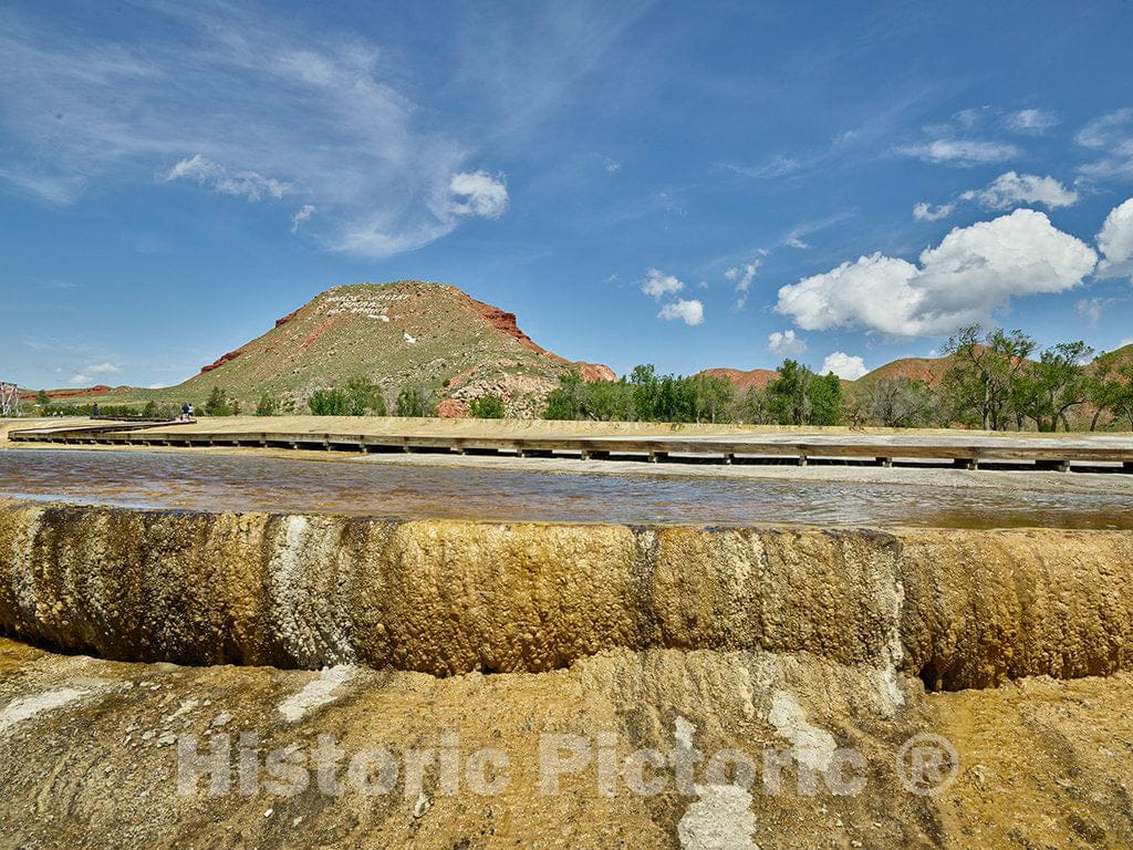 Photo- Thermal Pool at Hot Springs State Park, a State-Owned, Public-Recreation Area in Thermopolis, Wyoming, Known for its hot Springs 3 Fine Art Photo Reproduction