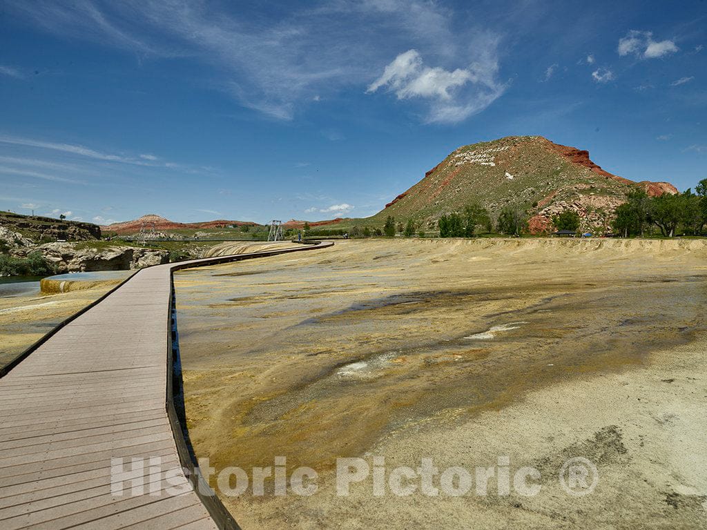 Thermal Springs at Hot Springs State Park, a State-Owned, Public-Recreation Area in Thermopolis, Wyoming, 2