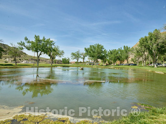 Photo- Thermal Pool at Hot Springs State Park, a State-Owned, Public-Recreation Area in Thermopolis, Wyoming, Known for its hot Springs 1 Fine Art Photo Reproduction
