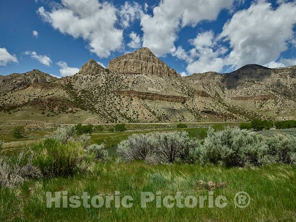Photo- Scene in The Wind River Canyon That Runs roughly from Shoshoni up to Thermopolis in North-Central Wyoming 3 Fine Art Photo Reproduction