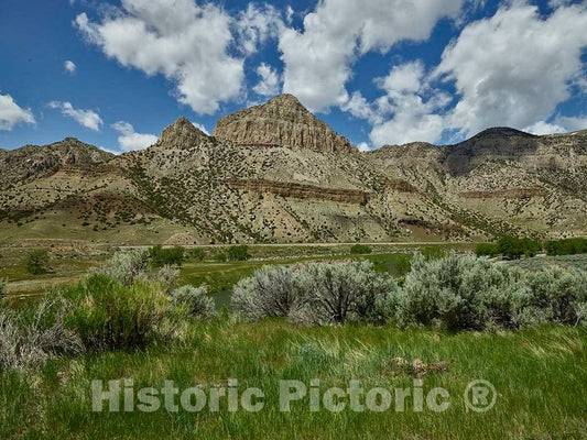 Photo- Scene in The Wind River Canyon That Runs roughly from Shoshoni up to Thermopolis in North-Central Wyoming 3 Fine Art Photo Reproduction