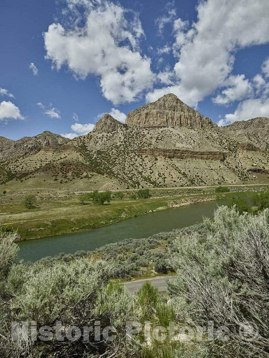 Photo- Scene in The Wind River Canyon That Runs roughly from Shoshoni up to Thermopolis in North-Central Wyoming 1 Fine Art Photo Reproduction