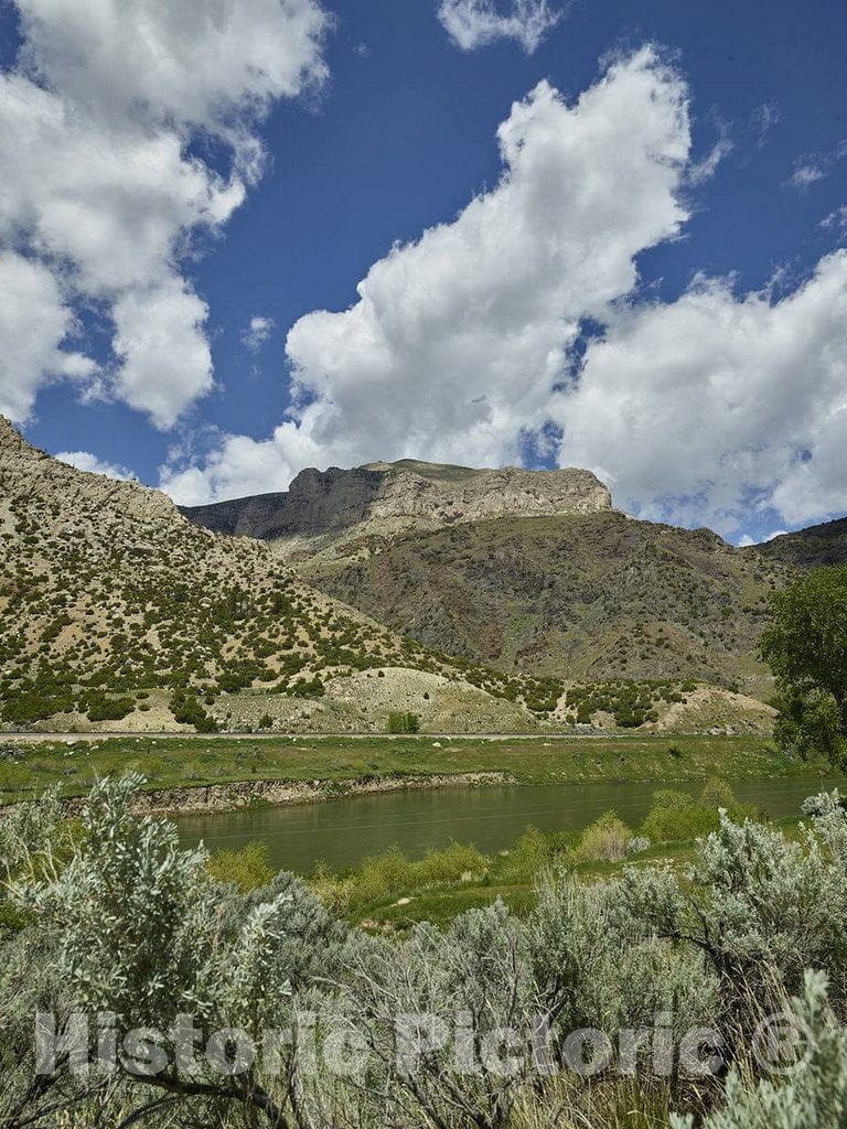 Photo- Scene in the Wind River Canyon that runs roughly from Shoshoni up to Thermopolis in north-central Wyoming 2 Fine Art Photo Reproduction