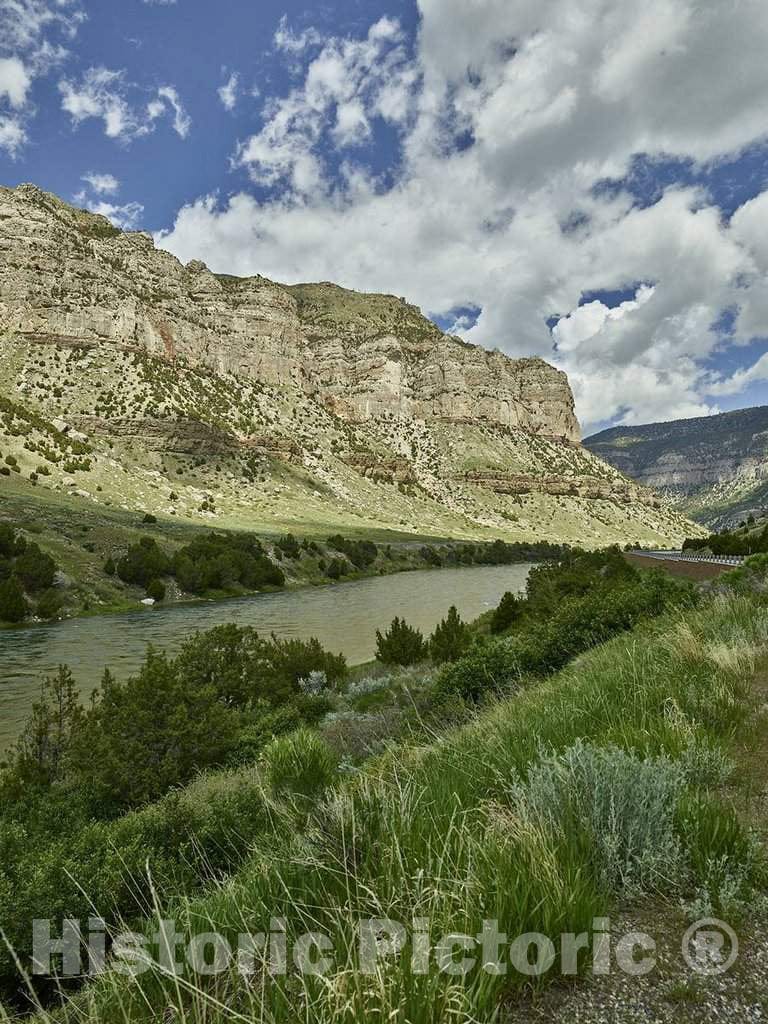 Photo- The Wind River Courses Through The Canyon That Carries its Name and Runs roughly from Shoshoni up to Thermopolis in North-Central Wyoming 3 Fine Art Photo Reproduction