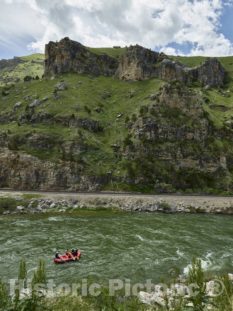 Photo - Rafters in The Wind River Canyon That Runs roughly from Shoshoni up to Thermopolis in North-Central Wyoming- Fine Art Photo Reporduction