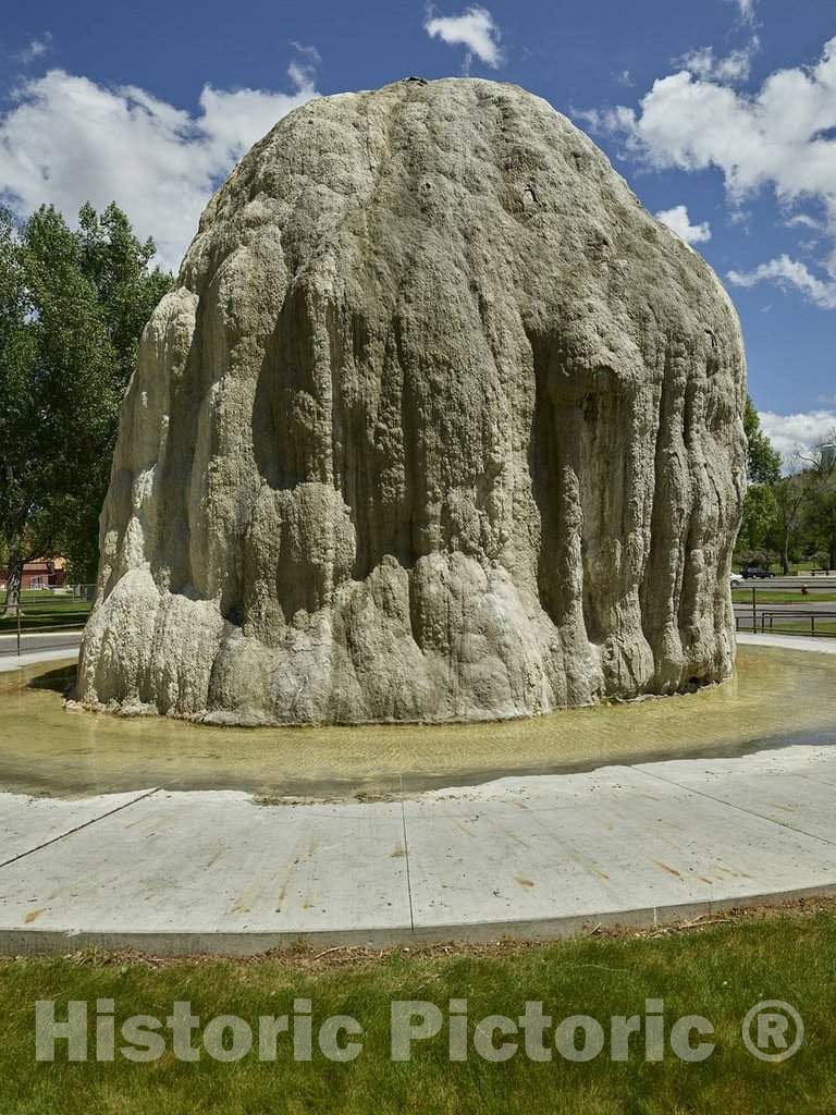 Photo - A Geological Bump (not a Technical Term!) Formed by The Release of Mineral-Rich Thermal Waters in Hot Springs State Park in Thermopolis, Wyoming