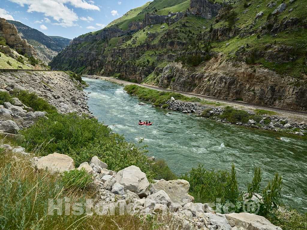 Photo - Rafters Test The Wind River That Courses Through The Canyon Carrying its Name and Runs roughly from Shoshoni up to Thermopolis in North-Central Wyoming