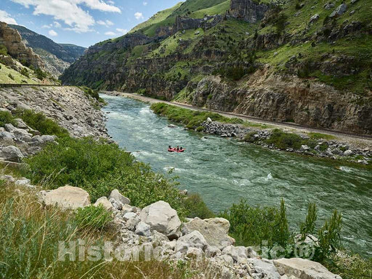 Photo - Rafters Test The Wind River That Courses Through The Canyon Carrying its Name and Runs roughly from Shoshoni up to Thermopolis in North-Central Wyoming