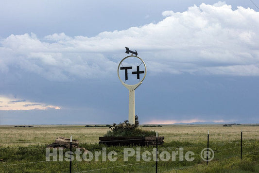 Lincoln County, CO Photo - Sign for The T-Cross Ranches in Rural Lincoln County, Colorado.