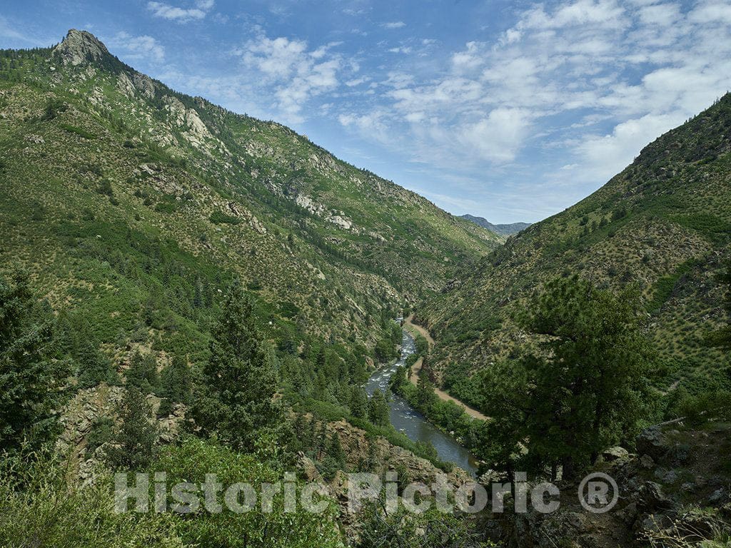 Douglas County, CO Photo - View of The South Platte River as it Crosses from Douglas into to Jefferson County, Colorado, in Waterton Canyon, South of Denver.