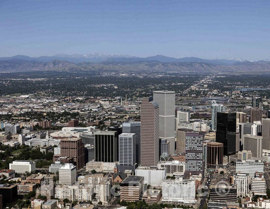 Photo - Aerial View of Denver, Colorado- Fine Art Photo Reporduction