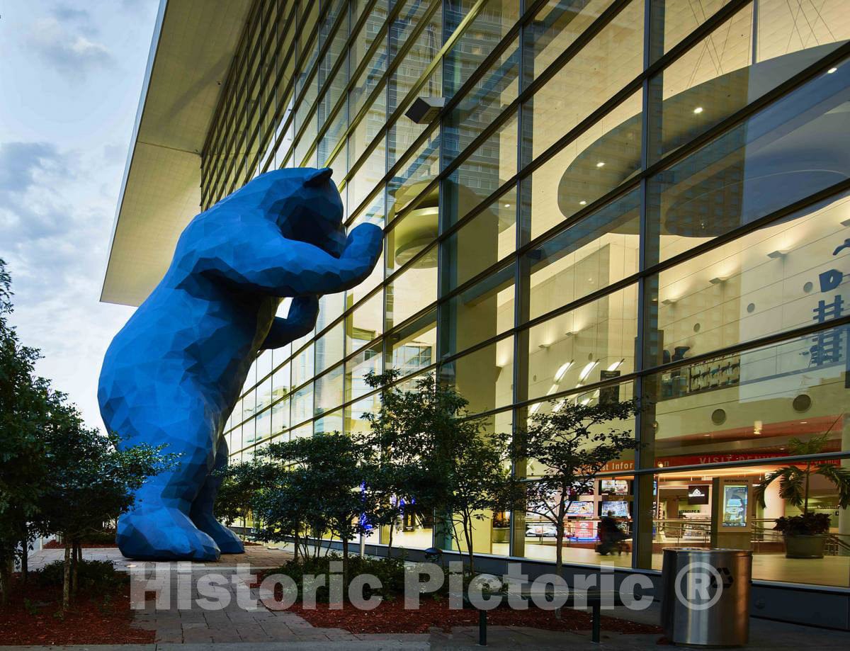 Photo- The Huge Sculpture by Lawrence Argent That Many Locals and Visitors Alike Call, Simply,The Big Blue Bear but That is Officially Named I See What You Mean 1