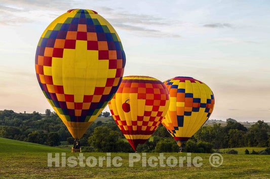 Photo- Colorful Balloons Land at The National Balloon Classic, a hot air Balloon Exhibition in Indianola, Iowa, a Town Near The State Capital of Des Moines 1 Fine Art Photo