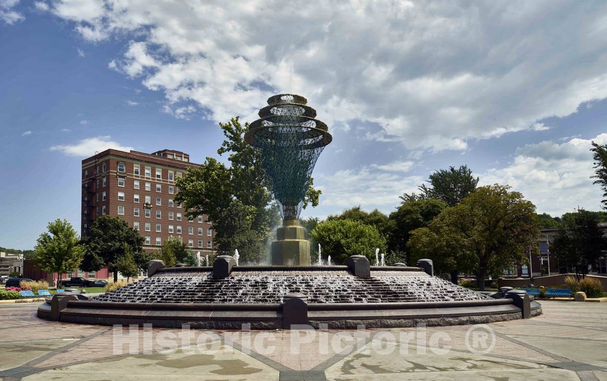 Photo- The Wellspring Fountain in Council Bluffs, Iowa's, Bayliss Park 2 Fine Art Photo Reproduction