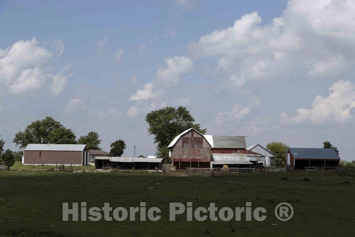 Photo - Farmstead in Benton County, Iowa, Near Urbana- Fine Art Photo Reporduction