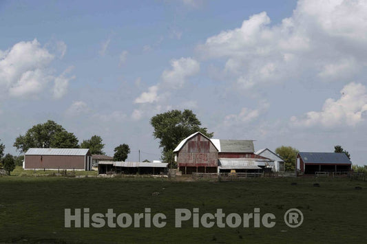 Photo - Farmstead in Benton County, Iowa, Near Urbana- Fine Art Photo Reporduction