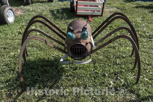 Photo - Farm equipment is turned into (somewhat scary) art at the annual Iowa State Fair in the capital city of Des Moines- Fine Art Photo Reporduction