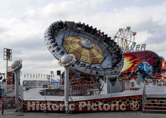 Photo- Amusement-Park Ride at The Annual Iowa State Fair in The Capital City of Des Moines 2 Fine Art Photo Reproduction