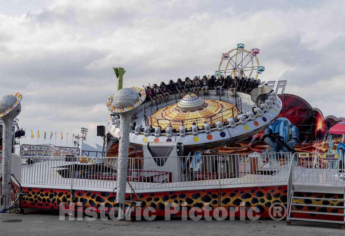 Photo- Amusement-Park Ride at The Annual Iowa State Fair in The Capital City of Des Moines 3 Fine Art Photo Reproduction