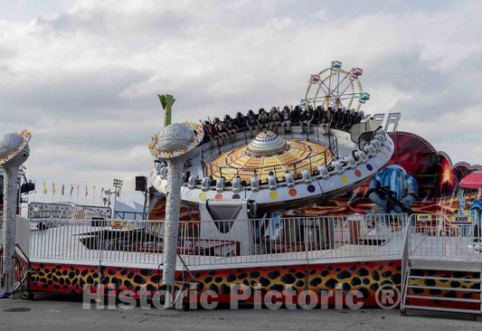 Photo- Amusement-Park Ride at The Annual Iowa State Fair in The Capital City of Des Moines 3 Fine Art Photo Reproduction