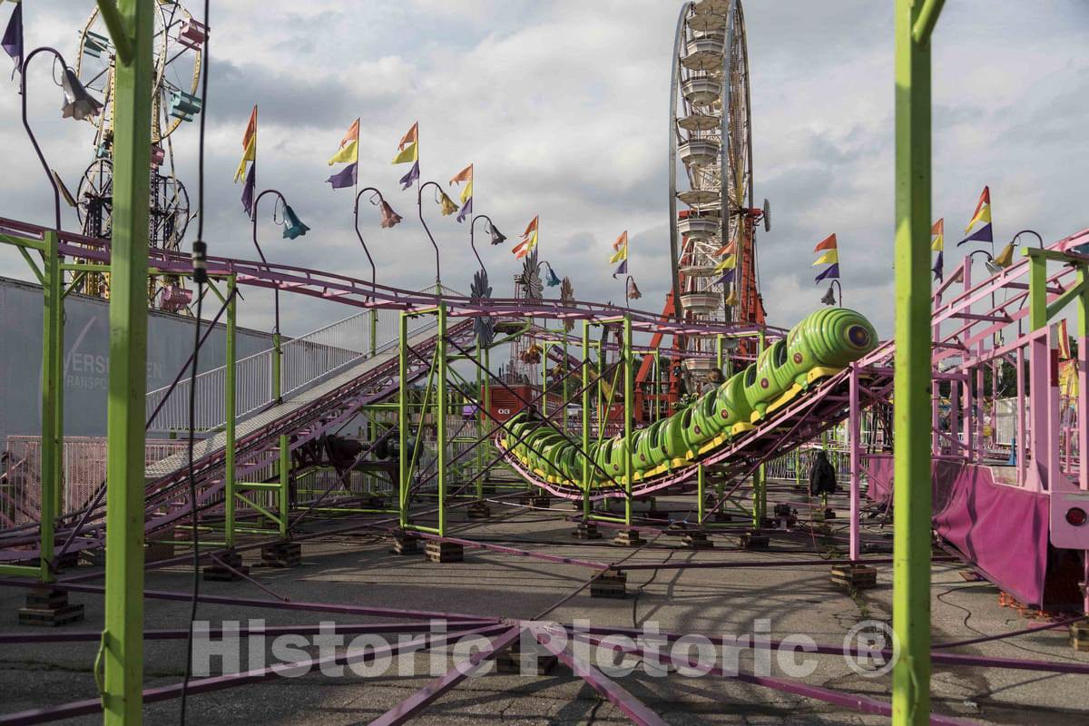 Photo- Amusement-Park Ride at The Annual Iowa State Fair in The Capital City of Des Moines 5 Fine Art Photo Reproduction