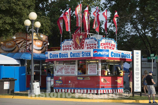 Photo- Amid The welter of Amusement Rides and Sideshow Attractions 2 Fine Art Photo Reproduction